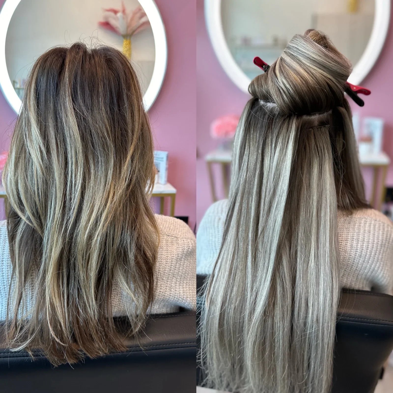 Added fullness for fine hair with extensions at Signature Extensions, Delray Beach FL