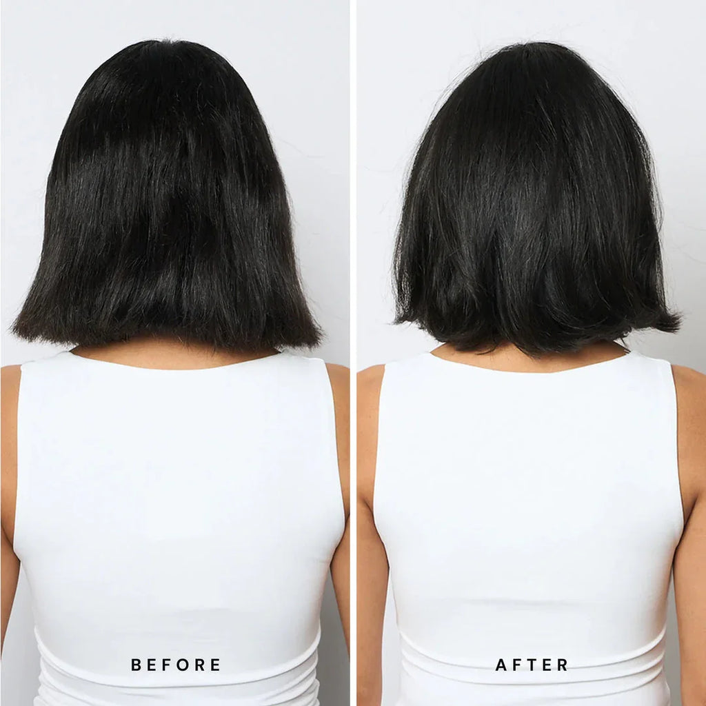 Before and after hair transformation with thickening balm, Delray Beach FL, visible results