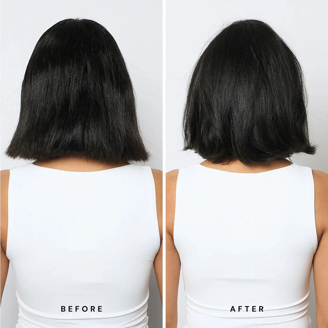 Before and after hair transformation with thickening balm, Delray Beach FL, visible results