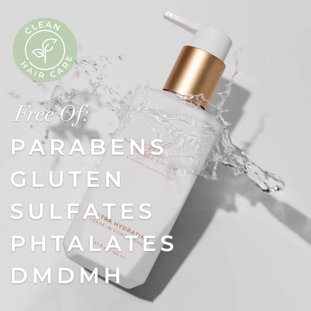 Ultra hydrating leave-in conditioner for hair extensions, sulfate free, Delray Beach FL studio.
