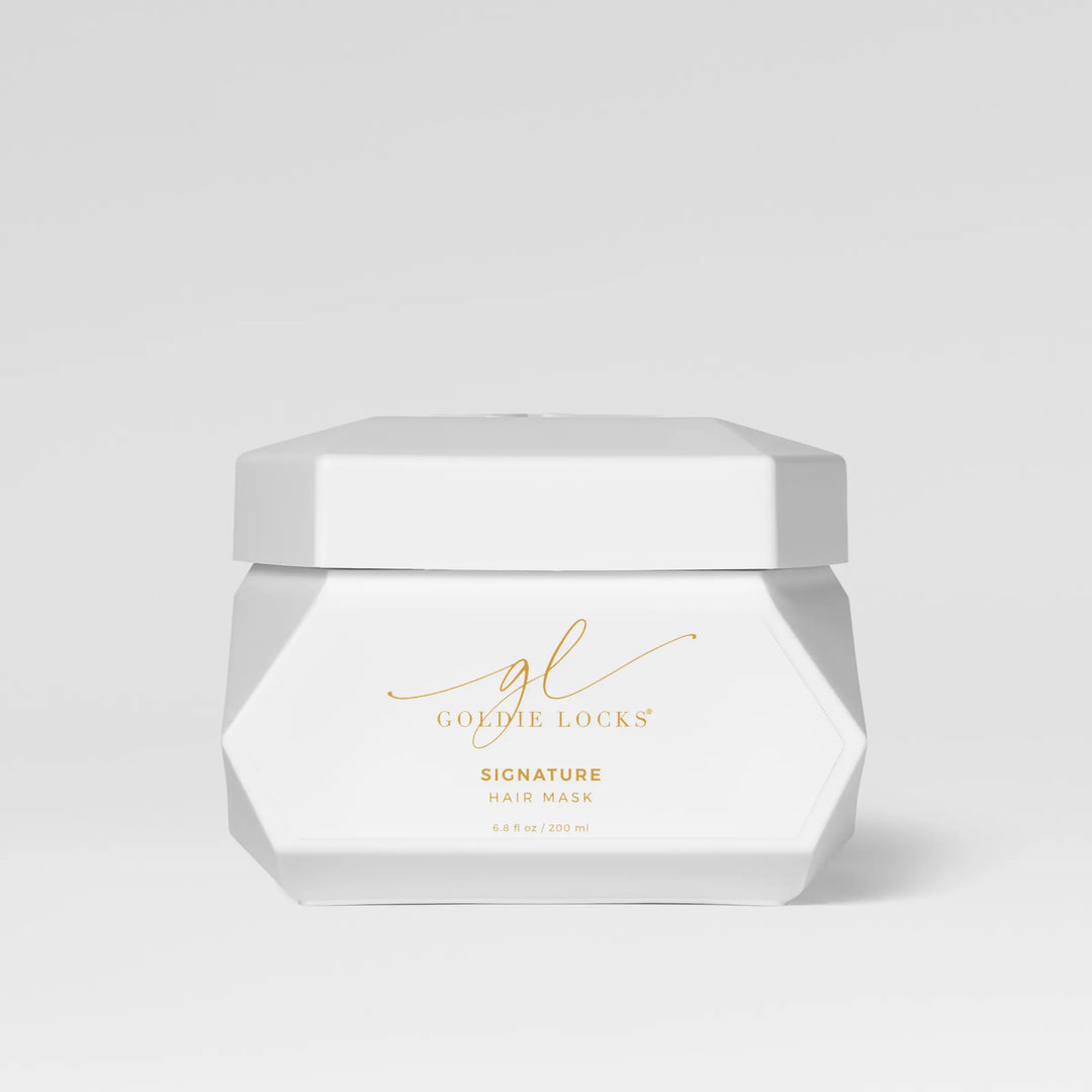 Goldie Locks Signature Hair Mask for hair extensions and blonding care, Delray Beach FL studio