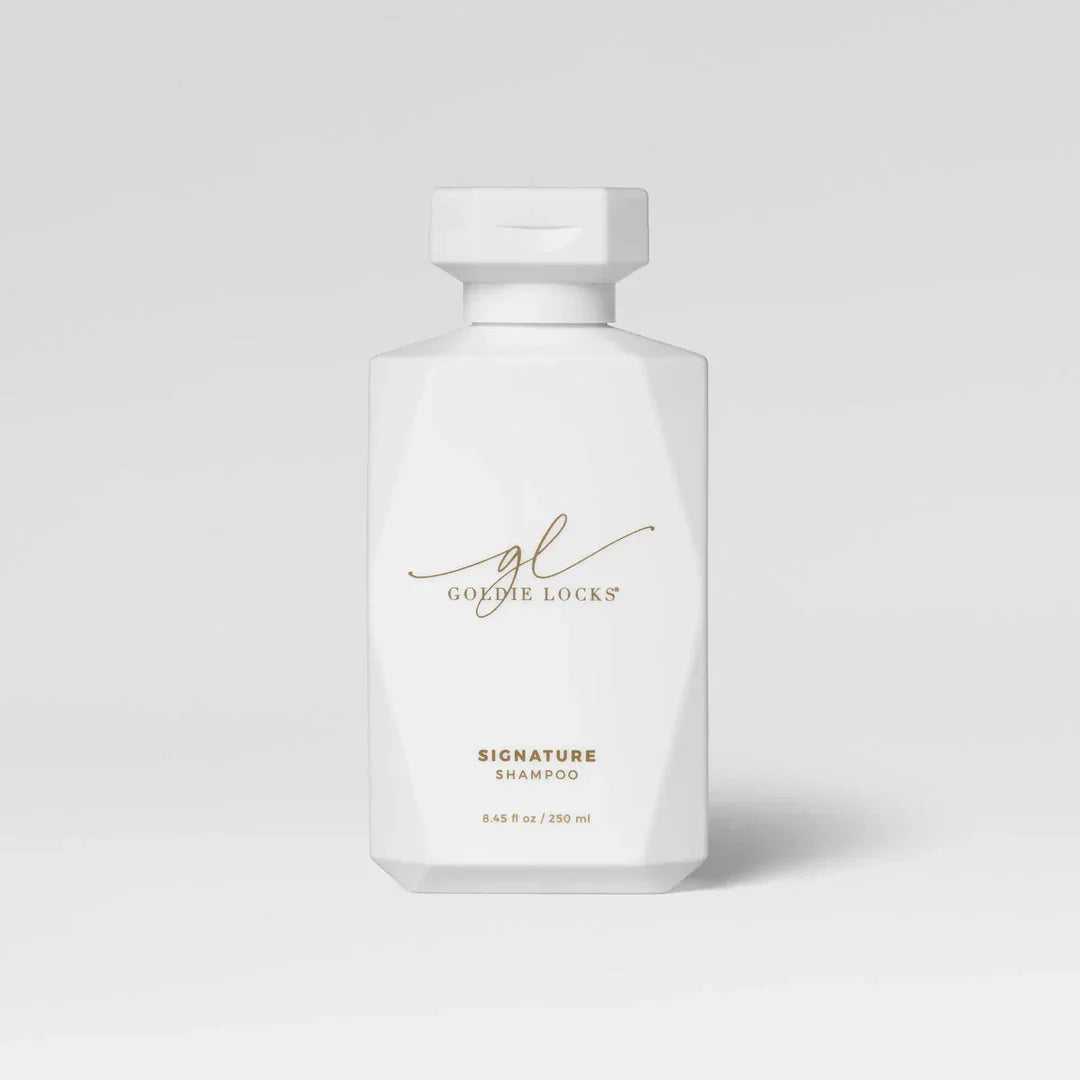 Goldie Locks Signature Shampoo for hair extensions and blonding care, Delray Beach FL studio product