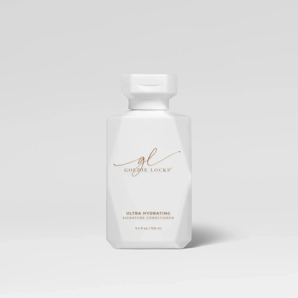Goldie Locks Ultra Hydrating Signature Conditioner bottle for hair extensions care in Delray Beach FL