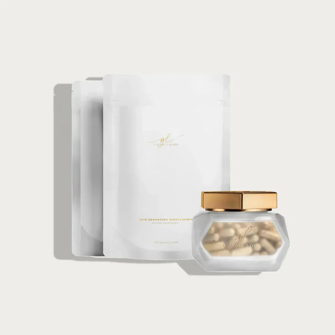 Hair enhancing supplements for hair extensions and hair care, Delray Beach FL, luxury packaging